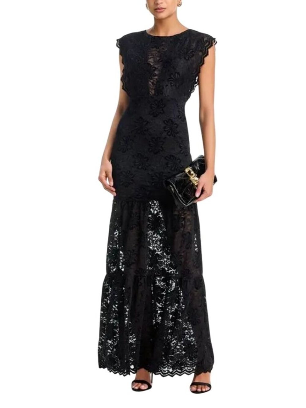 Nightcap Fleur Caletto Maxi Dress Black - Size XS